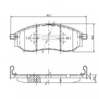 J3601094 NIPPARTS Гальмiвнi колодки дискові