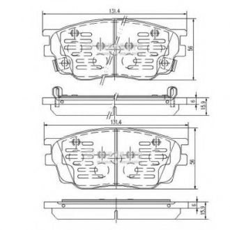 J3603055 NIPPARTS Тормозные колодки дискові перед. Mazda 6 1.8 02-07