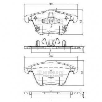 J3603067 NIPPARTS Тормозные колодки, дискове гальмо (набір)