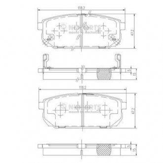 J3610305 NIPPARTS Гальмiвнi колодки дискові