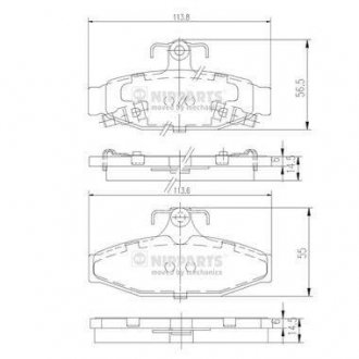 J3610400 NIPPARTS Тормозные колодки, дискове гальмо (набір)