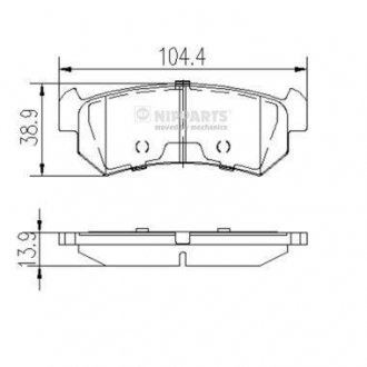 J3610903 NIPPARTS Гальмiвнi колодки дискові