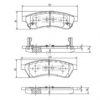 J3610904 NIPPARTS Тормозные колодки, дискове гальмо (набір)