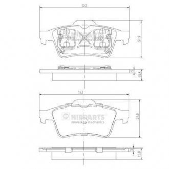 J3611045 NIPPARTS Гальмiвнi колодки дискові