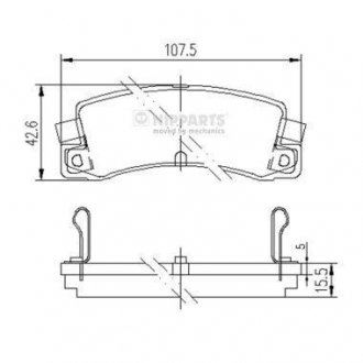 J3612008 NIPPARTS Тормозные колодки, дискове гальмо (набір)