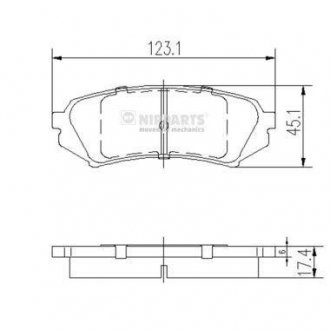 J3612022 NIPPARTS Тормозные колодки, дискове гальмо (набір)