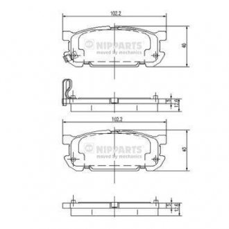 J3613020 NIPPARTS Колодки тормозные дискові