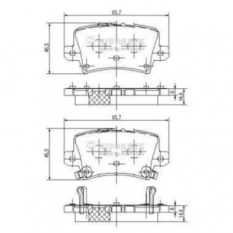 J3614018 NIPPARTS Гальмiвнi колодки дискові