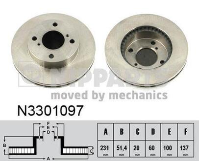 N3301097 NIPPARTS Тормозной диск