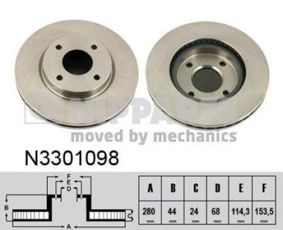 N3301098 NIPPARTS Гальмiвний диск