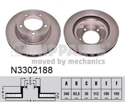 N3302188 NIPPARTS Гальмiвний диск