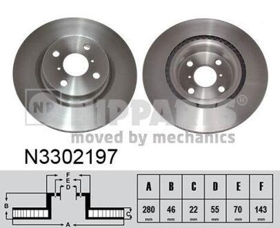 N3302197 NIPPARTS Brake Disc