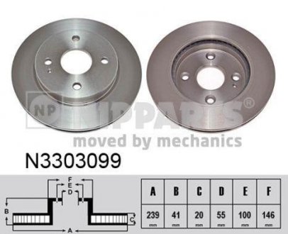 N3303099 NIPPARTS Гальмiвний диск