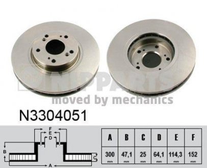 N3304051 NIPPARTS Гальмiвний диск