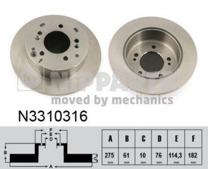 N3310316 NIPPARTS Гальмiвний диск