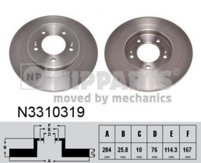 N3310319 NIPPARTS Тормозной диск