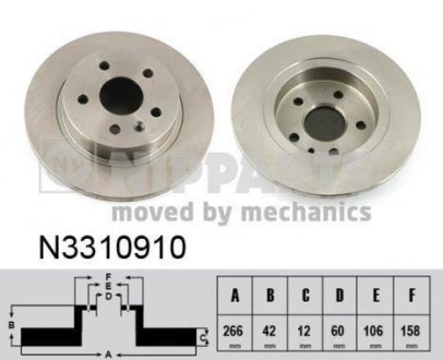 N3310910 NIPPARTS Гальмiвний диск