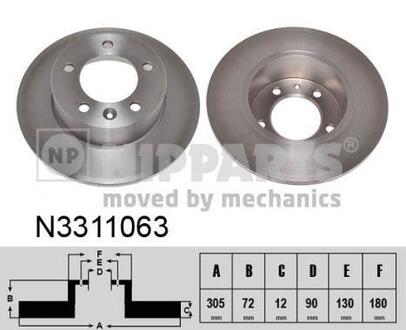 N3311063 NIPPARTS Brake Disc