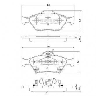 N3602130 NIPPARTS Гальмiвнi колодки дискові