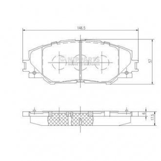 N3602138 NIPPARTS Гальмiвнi колодки дискові