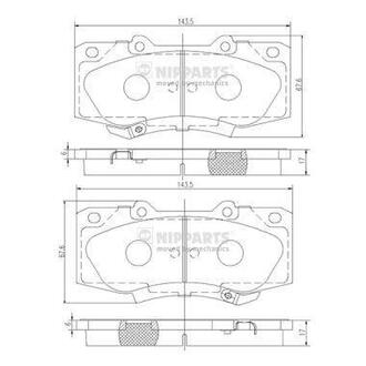 N3602147 NIPPARTS Тормозные колодки (набір)