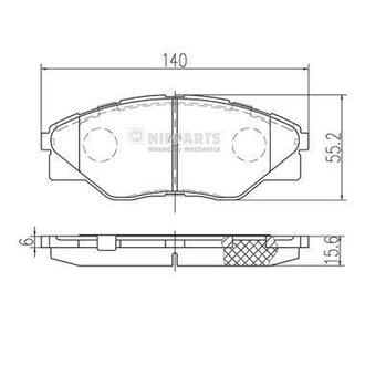 N3602149 NIPPARTS Тормозные колодки (набір)