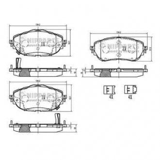 N3602150 NIPPARTS Гальмiвнi колодки дискові