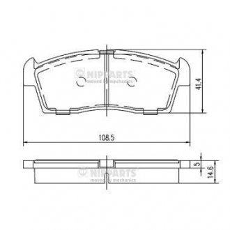 N3608032 NIPPARTS KLOCKI HAMULCOWE SUZUKI ALTO IV (FF) 1.1 SZT NIPPARTS