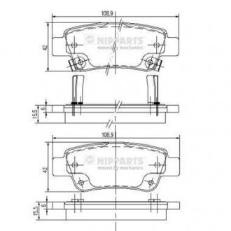 N3614019 NIPPARTS Гальмiвнi колодки дискові