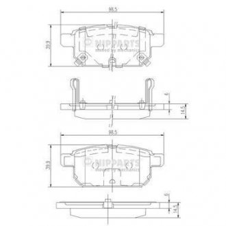 N3618002 NIPPARTS Тормозные колодки, дискове гальмо (набір)