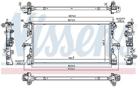 606538 NISSENS Радиатор CITROEN JUMPER (250) (06-) 3.0 HDi