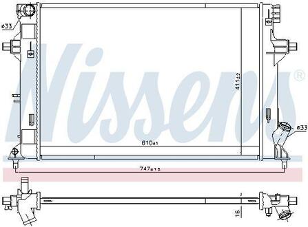 606552 NISSENS Радиатор охолоджування