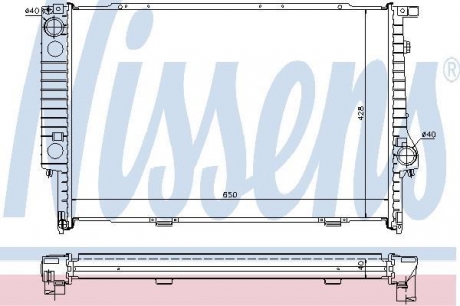 60693A NISSENS Радиатор охлаждения bmw 5 e34 (88-) 525 tds (пр-во nissens)