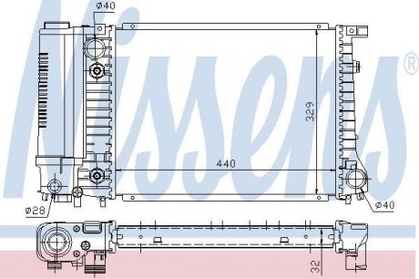 60703A NISSENS Радиатор, охлаждение двигателя