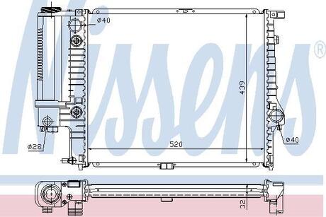 60709A NISSENS Радиатор, охолодження двигуна