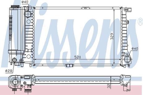 60736A NISSENS Радиатор, охолодження двигуна