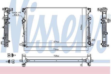 61040 NISSENS Радиатор охолоджування