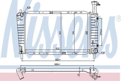 62065 NISSENS Радиатор FD USA TAURUS(86-)3.8(+)[OE E6DH8005EC]