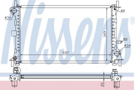 62073A NISSENS Радиатор охлаждения FORD FOCUS 99-05