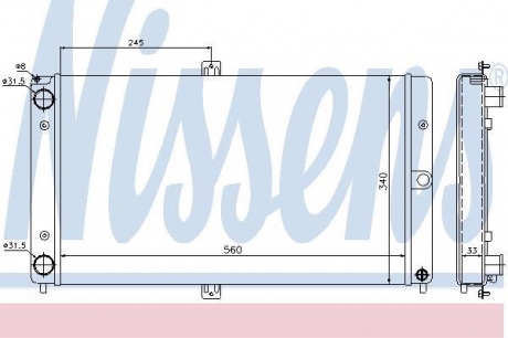 623552 NISSENS Радиатор вод. охлажд. ваз 2110,-11,-12 (инж.)(пр-во nissens)