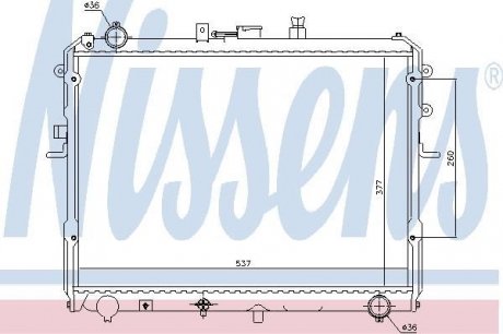 62381 NISSENS Радиатор, охлаждение двигателя