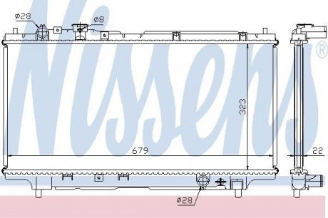 62383A NISSENS Радиатор, охлаждение двигателя