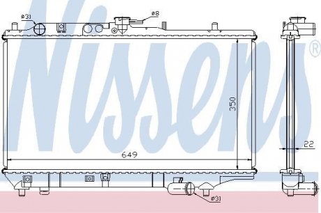 62408A NISSENS Радиатор MZ 323(89-)1.3 i(+)[OE BP28-15-200A]