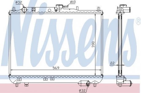 62409A NISSENS Радиатор, охлаждение двигателя