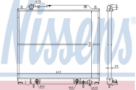 62855 NISSENS Радиатор охлаждения mitsubishi l400 (пр-во nissens)