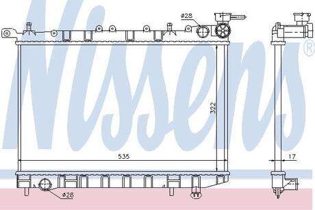 62949 NISSENS Радиатор, охолодження двигуна