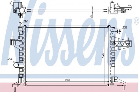63008 NISSENS Радиатор охлаждения opel corsa c (00-)/ combo (00-) (пр-во nissens)