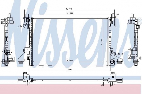630766 NISSENS Радиатор системи охолодження