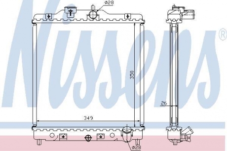 63310A NISSENS Радиатор охлаждения honda civic 4+5 mt 91-01(пр-во nissens)