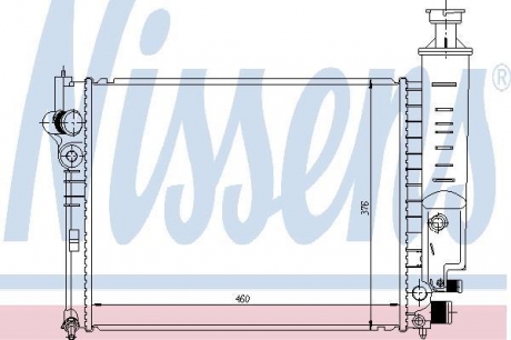 63465 NISSENS Радиатор охлаждения peugeot 405 (пр-во nissens)